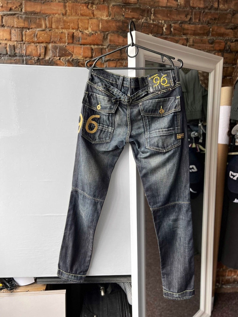 Vintage G-Star RAW 96 jeans on a hanger