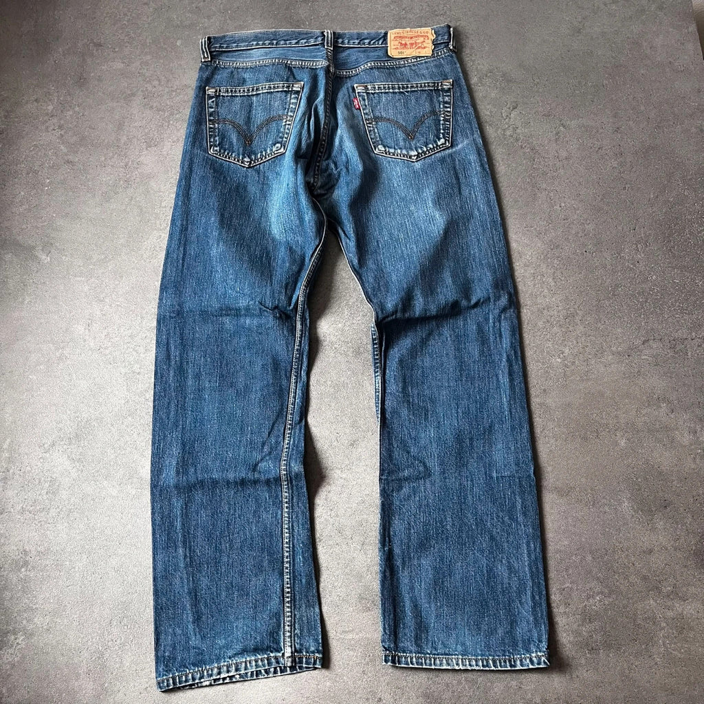 Vintage Levi's 501 Jeans Herren Straight W34 L32 Blau 2000s, Bild 2