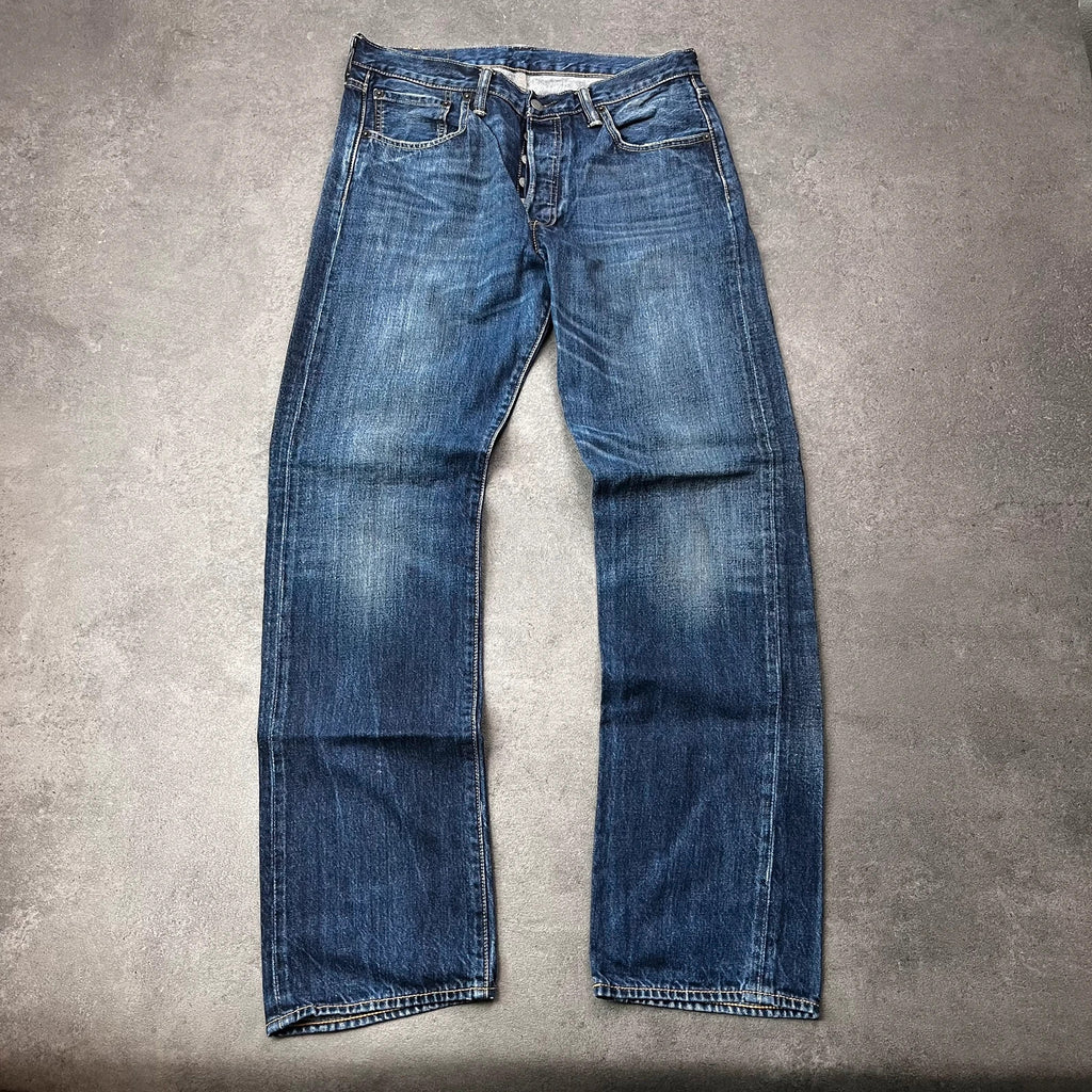 Vintage Levi's 501 Jeans Herren W32 L32 Blau – Vorderansicht
