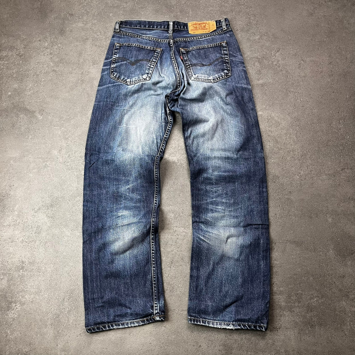 Vintage Levi's 501 Jeans Herren Straight W32 L30 Made in USA Washed Dunkelblau