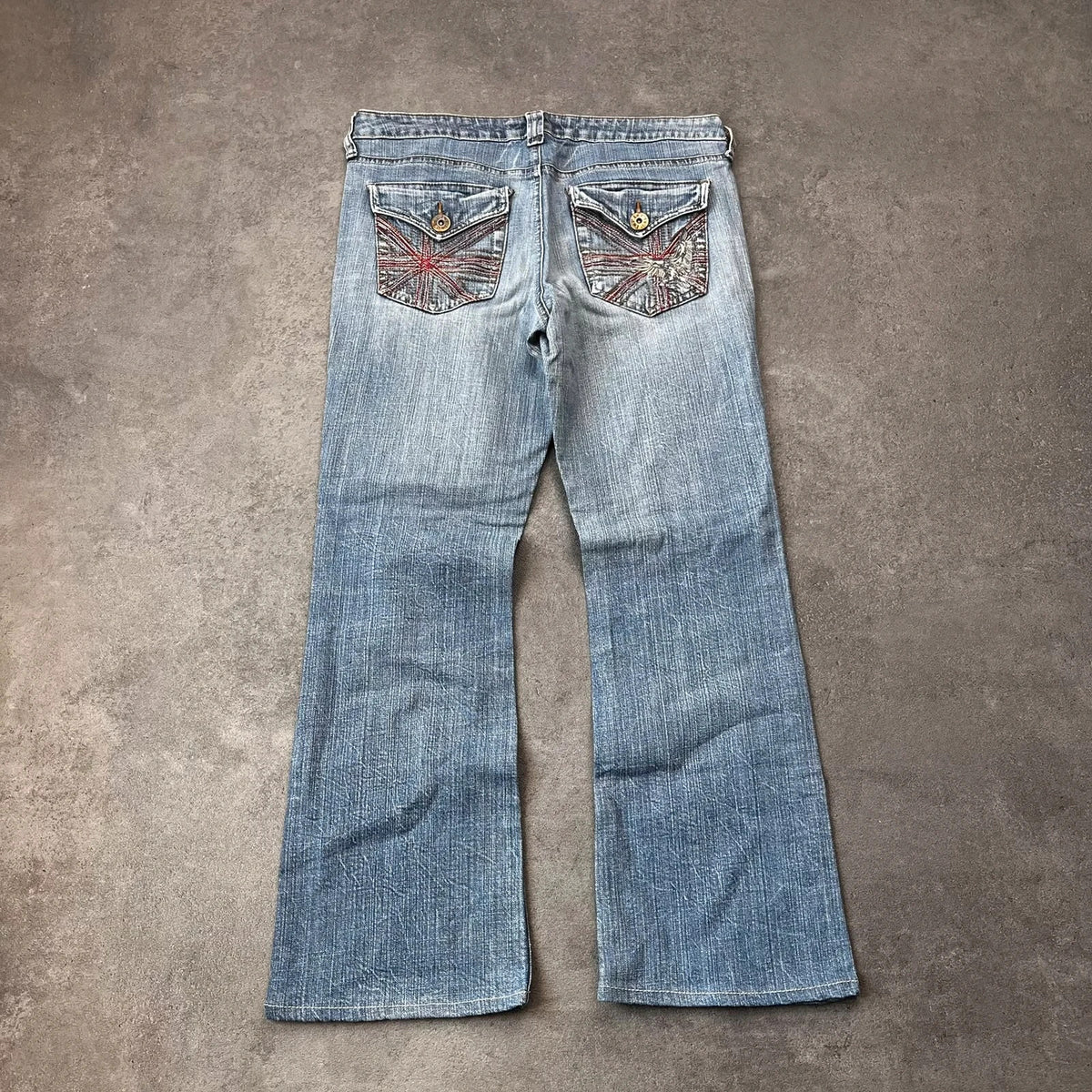 Vintage L.E.I. Jeans Damen Bootcut Gr. L Hellblau Y2K, Bild 1
