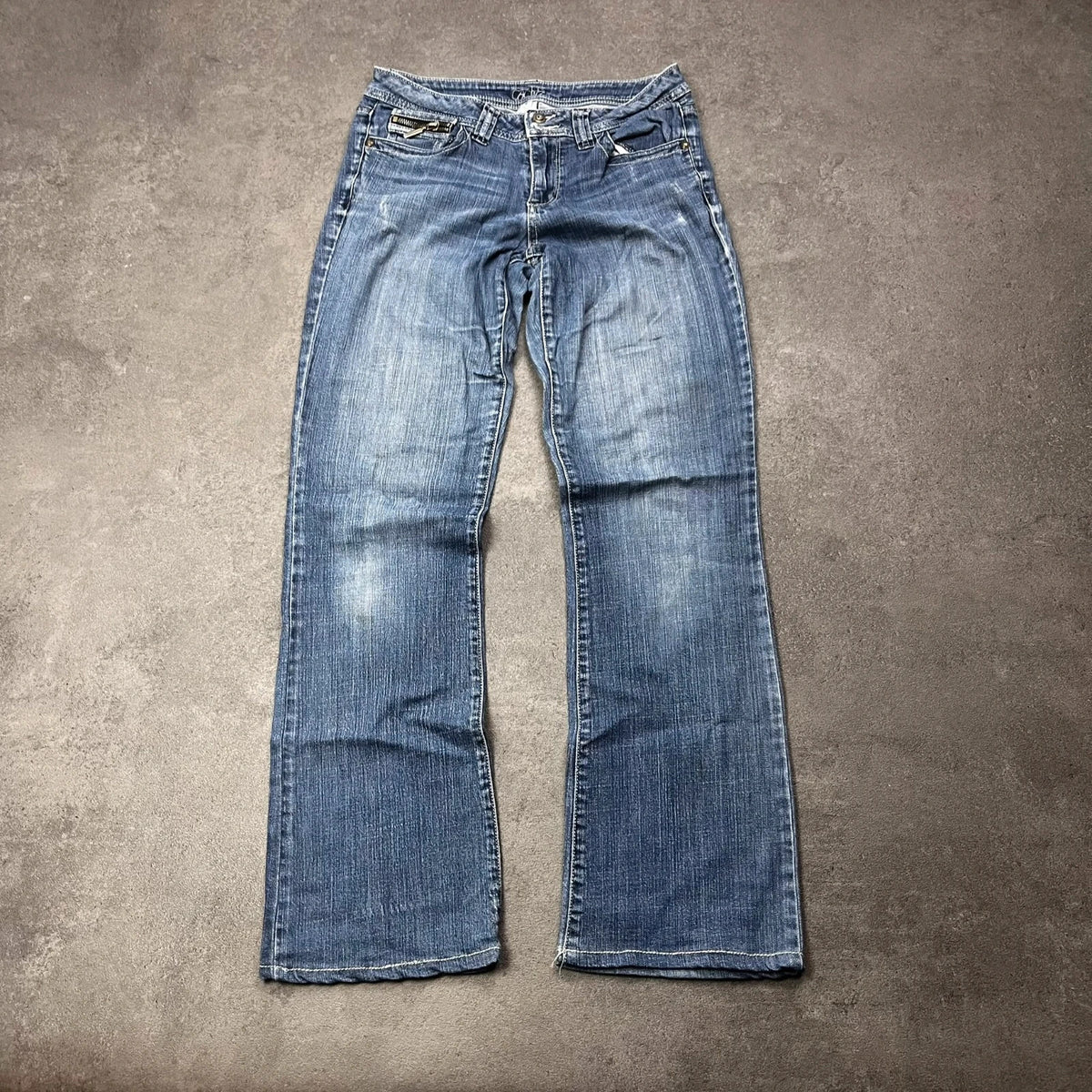Vintage Cache Bootcut Jeans Damen US 6 Blau Y2K, Bild 2
