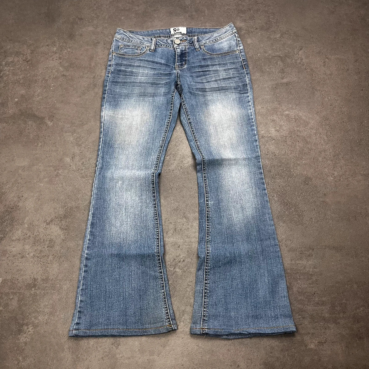 Vintage Y2K Jeans Damen Bootcut Gr. M Blau – Bild 1