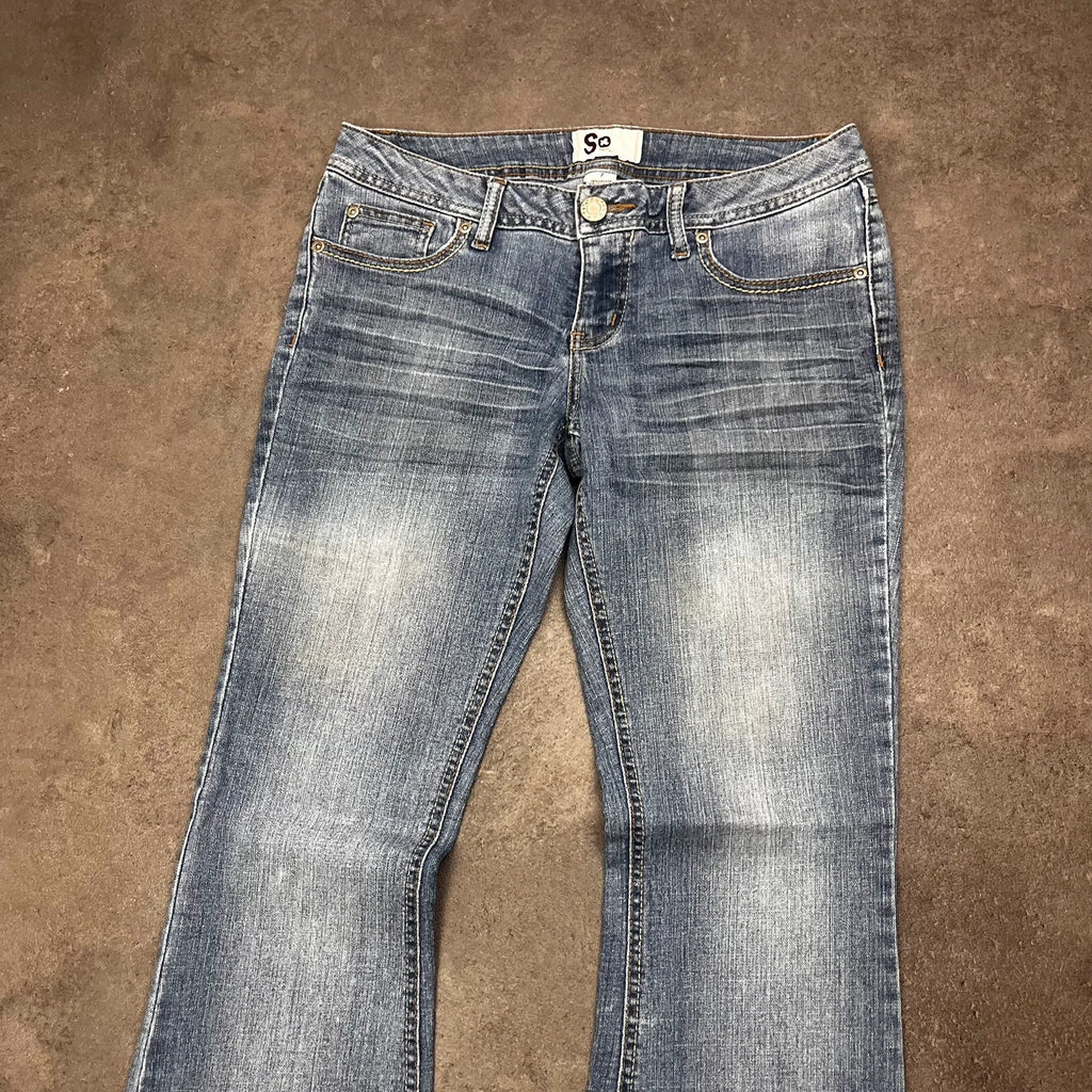 Vintage Y2K Jeans Damen Bootcut Gr. M Blau – Bild 2