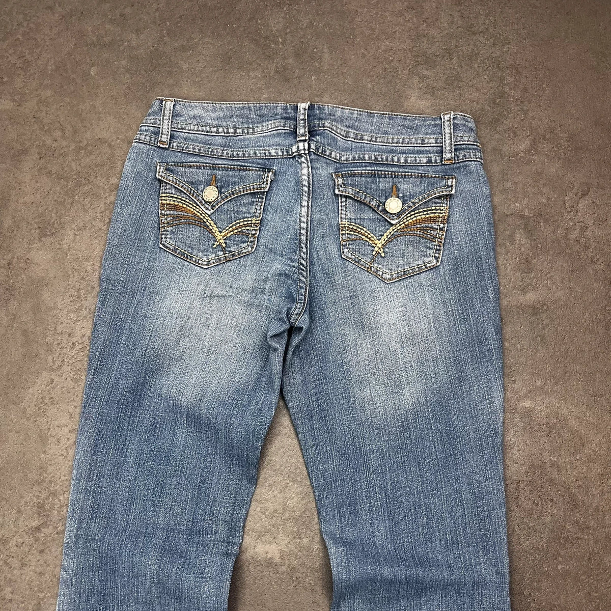 Vintage Y2K Jeans Damen Bootcut Gr. M Blau – Bild 4