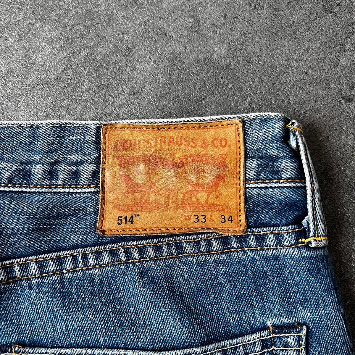 Vintage Levi's 514 Jeans Herren W33 L34 – Lederpatch 514 W33 L34