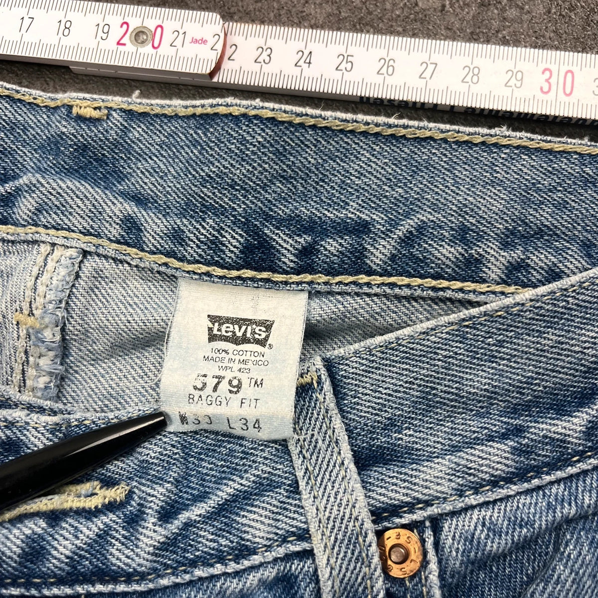 Innenlabel Levis 579 Baggy Fit