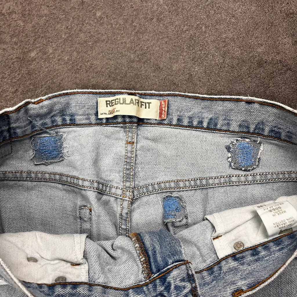 Vintage Levi's 505 Jeans Herren W38 L30 – Bund innen mit Flicken
