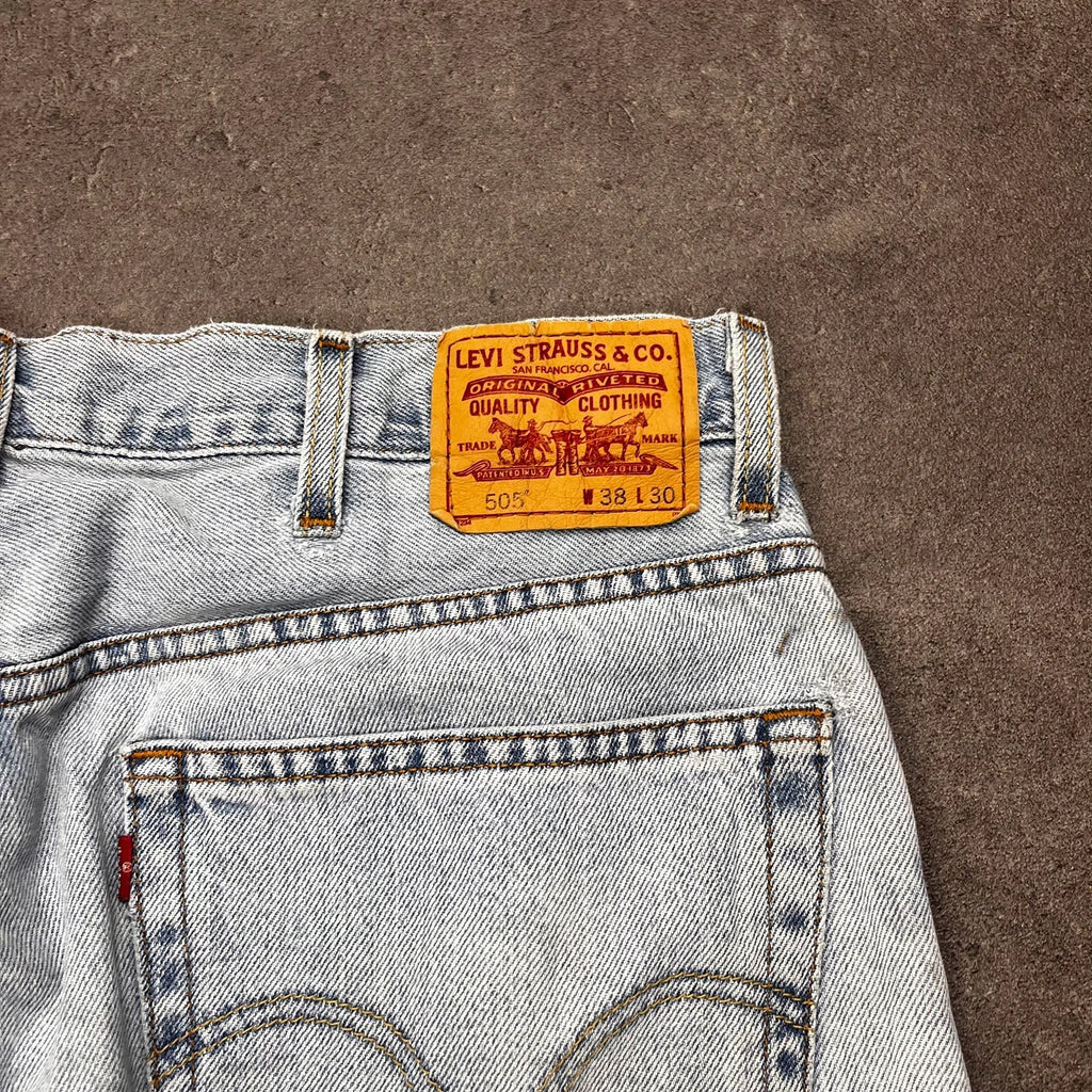 Vintage Levi's 505 Jeans Herren W38 L30 – Lederpatch und Red Tab