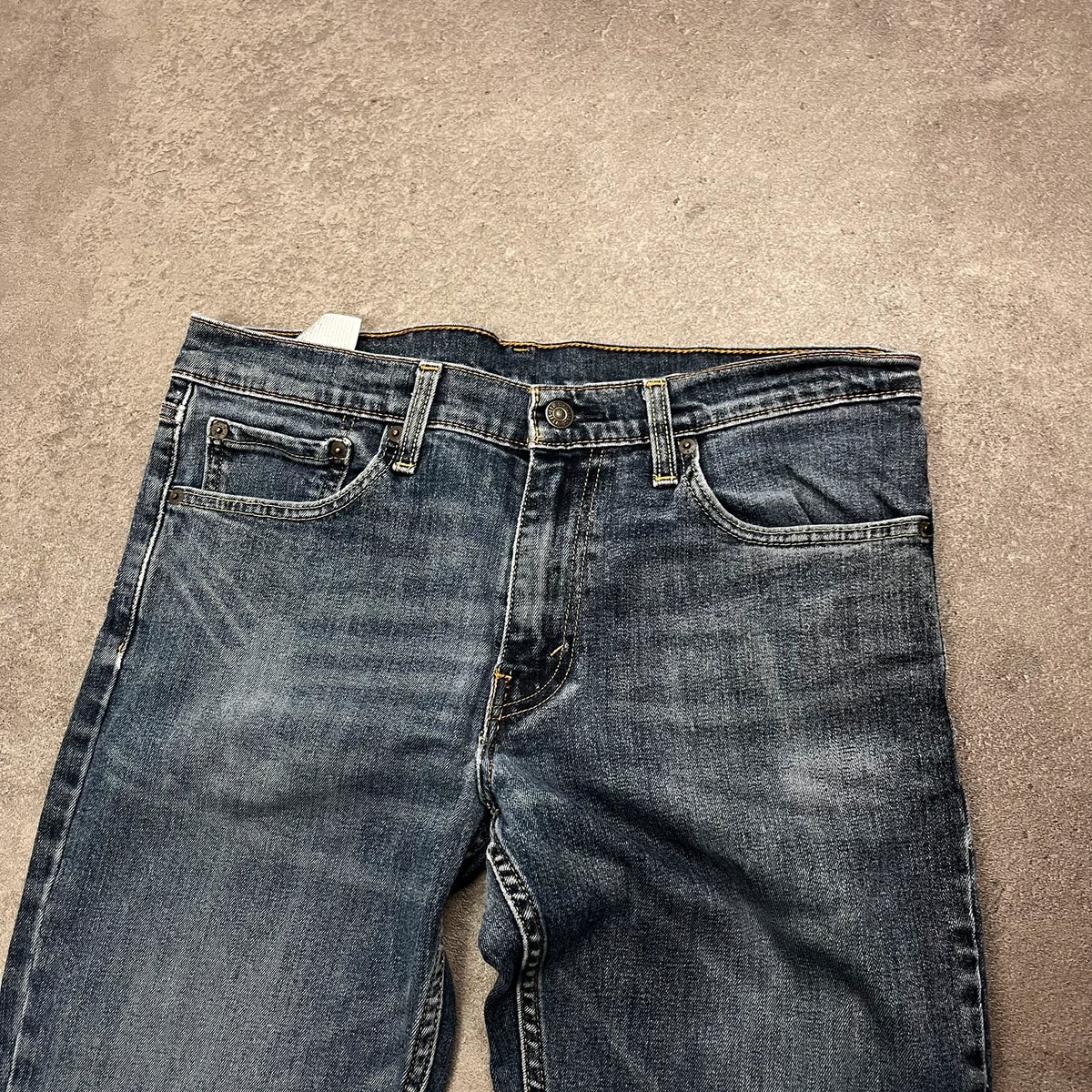 Vintage Levi's Skinny Jeans Herren W33 L32 Blau – Vorderseite Detail