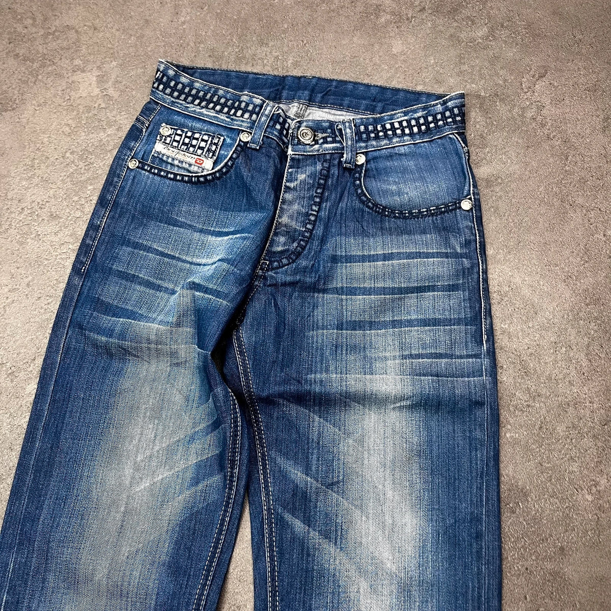 Rare Vintage Diesel Jeans Damen Straight Fit W29 Blau