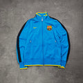 Vintage Nike fC Barcelona Zip jacket blau – retro fußball Tracktop Y2K S