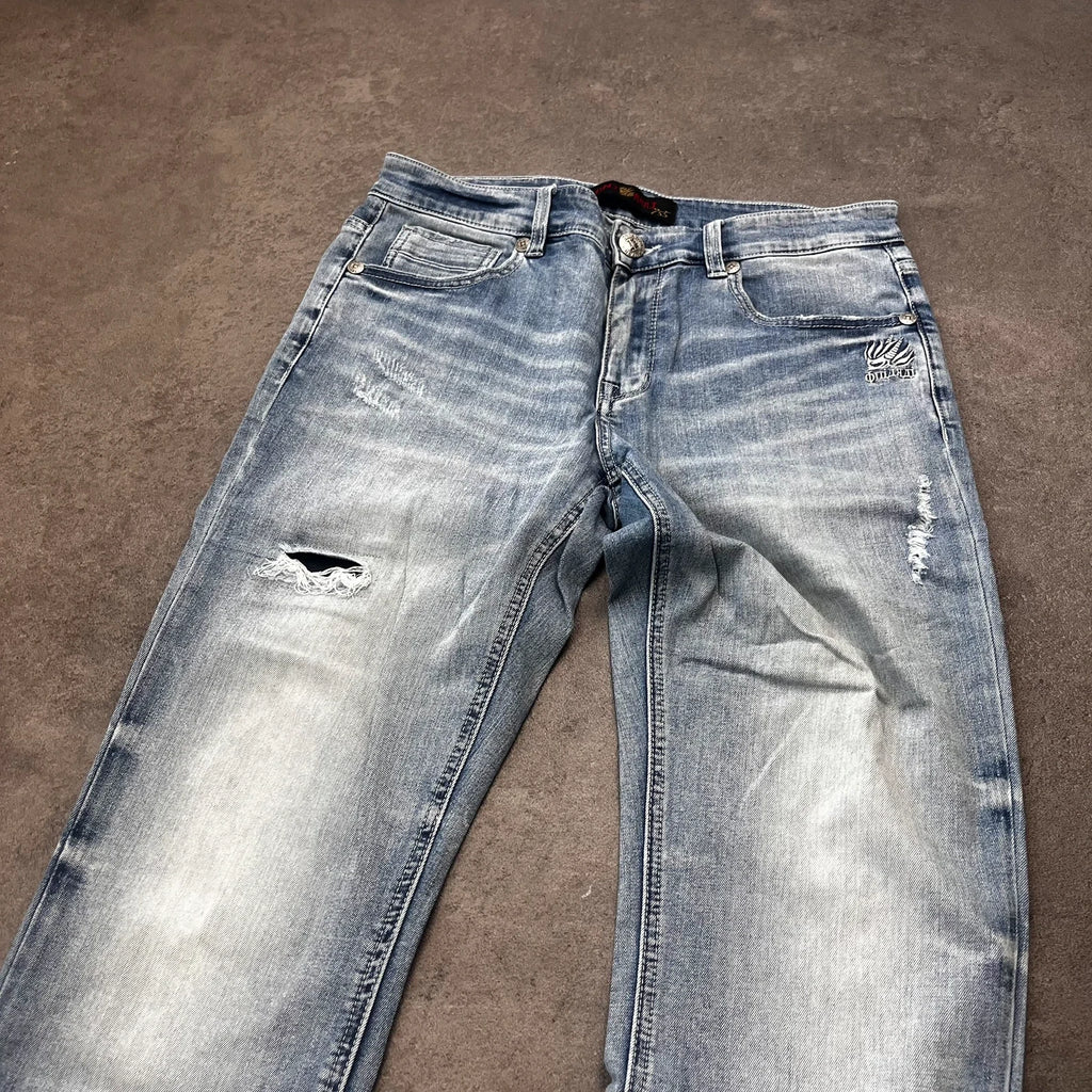 Rare Vintage Oniarai Japan style Jeans Herren bootcut W30 blau