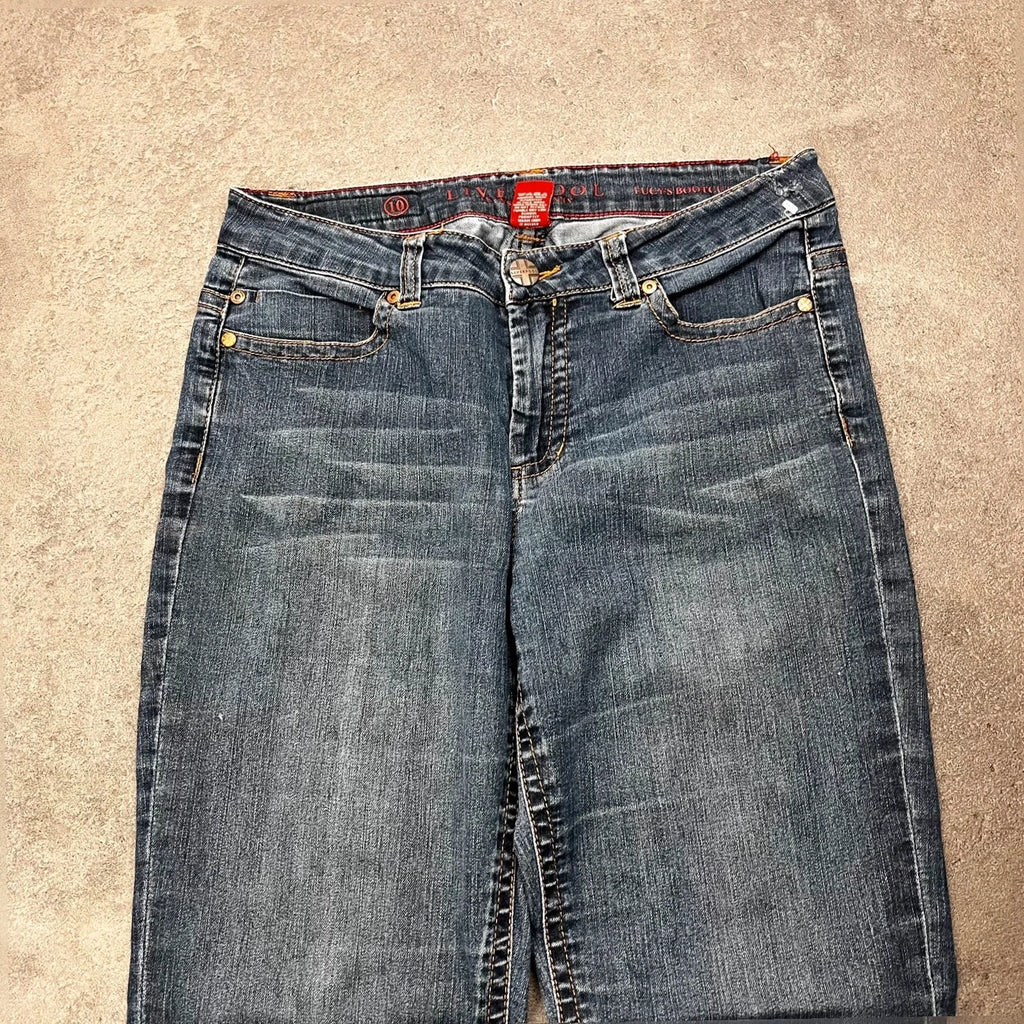 Vintage Liverpool Lucy's Bootcut Jeans Damen S Dunkelblau Y2K – Ansicht 3