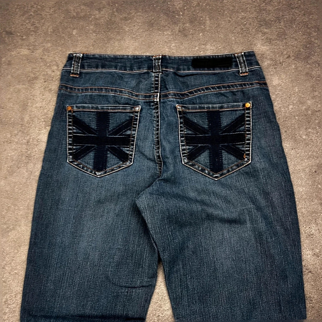Vintage Liverpool Lucy's Bootcut Jeans Damen S Dunkelblau Y2K – Ansicht 4