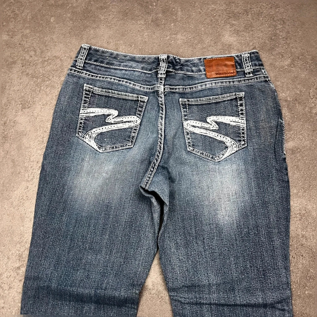 Vintage Y2K Jeans Damen Bootcut Gr. S Blau – Bild 2