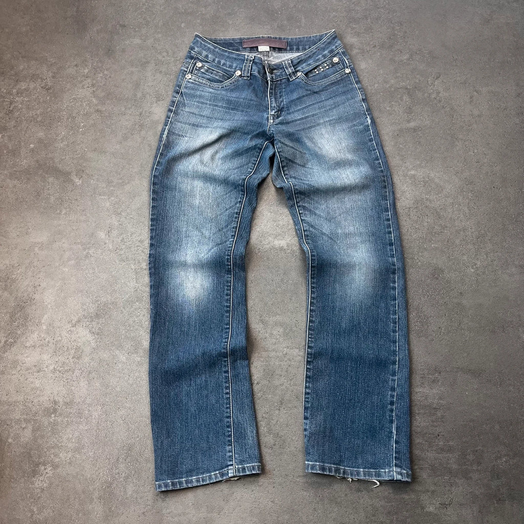 Vintage Y2K Jeans Damen Straight Gr. XS Blau 2000s
