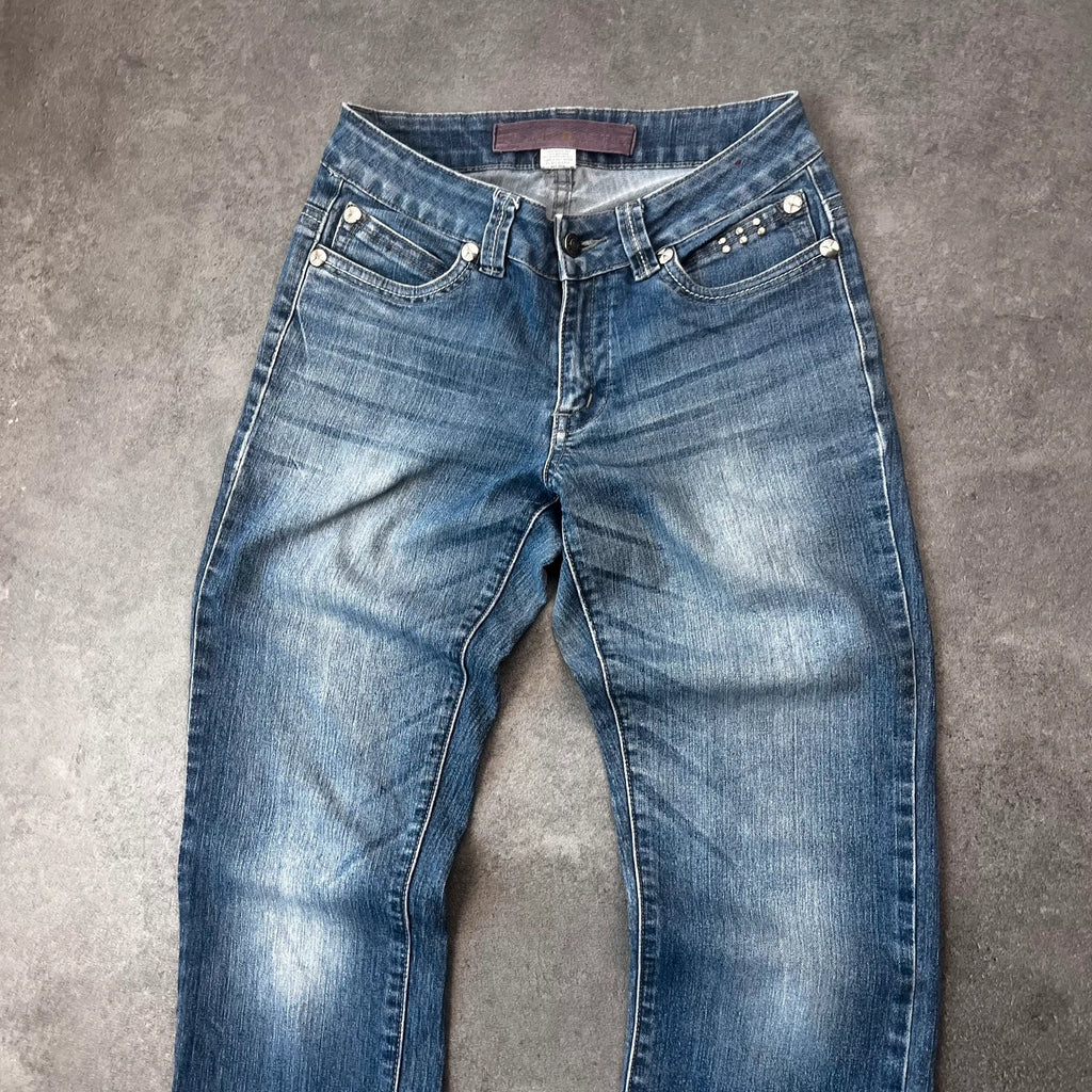 Vintage Y2K Jeans Damen Straight Gr. XS Blau 2000s