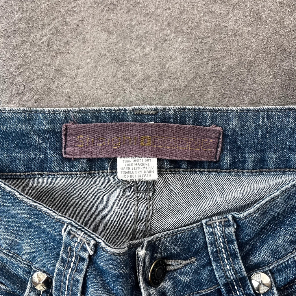 Vintage Y2K Jeans Damen Straight Gr. XS Blau 2000s