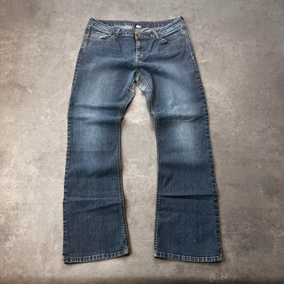 Vintage Natural Jeans Damen Bootcut Gr. L Blau 2000s
