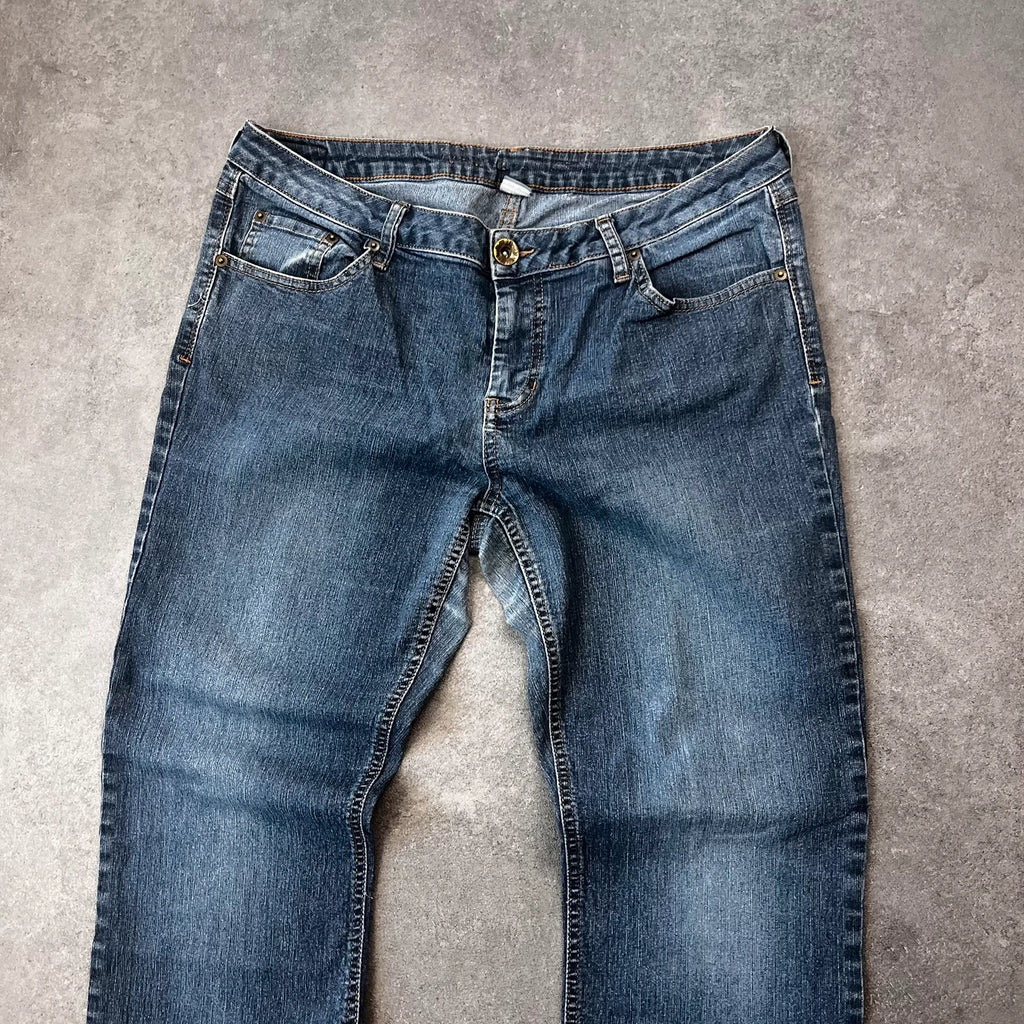 Vintage Natural Jeans Damen Bootcut Gr. L Blau 2000s