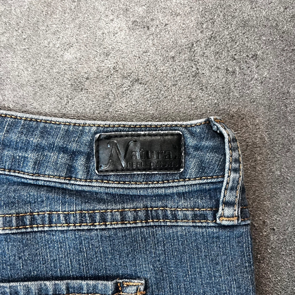 Vintage Natural Jeans Damen Bootcut Gr. L Blau 2000s