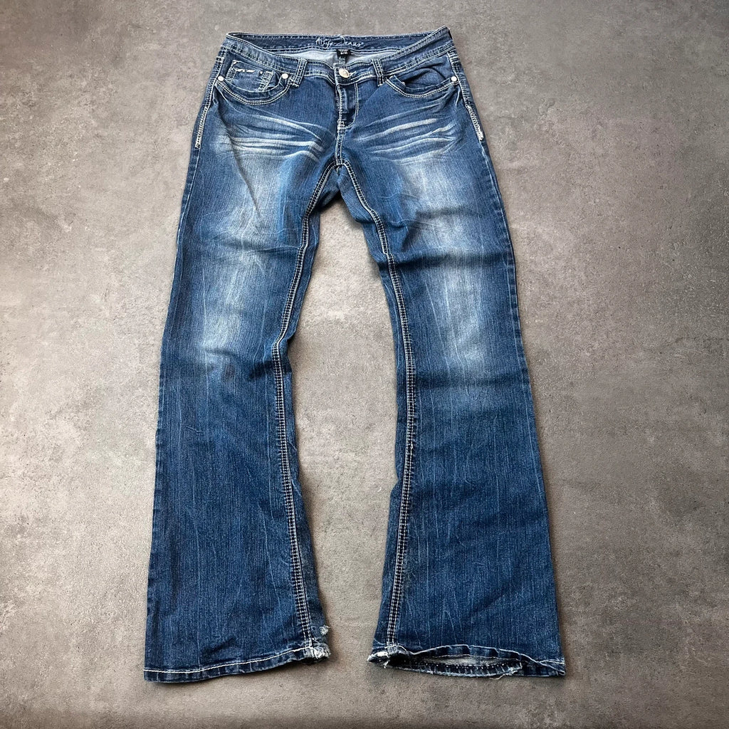 Vintage Arya Jeans Damen Bootcut Gr. M Blau 2000s