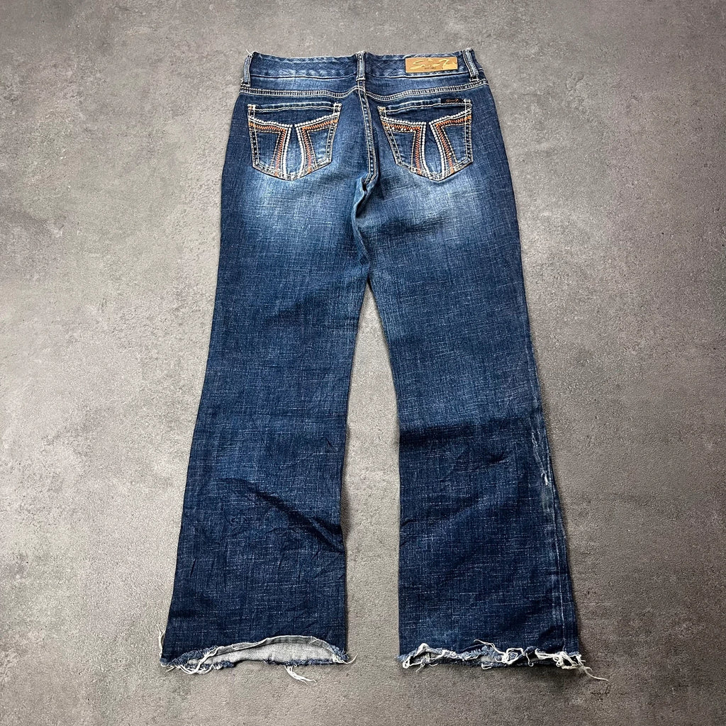 Vintage Seven7 Jeans Damen Bootcut Gr. S Blau 2000s