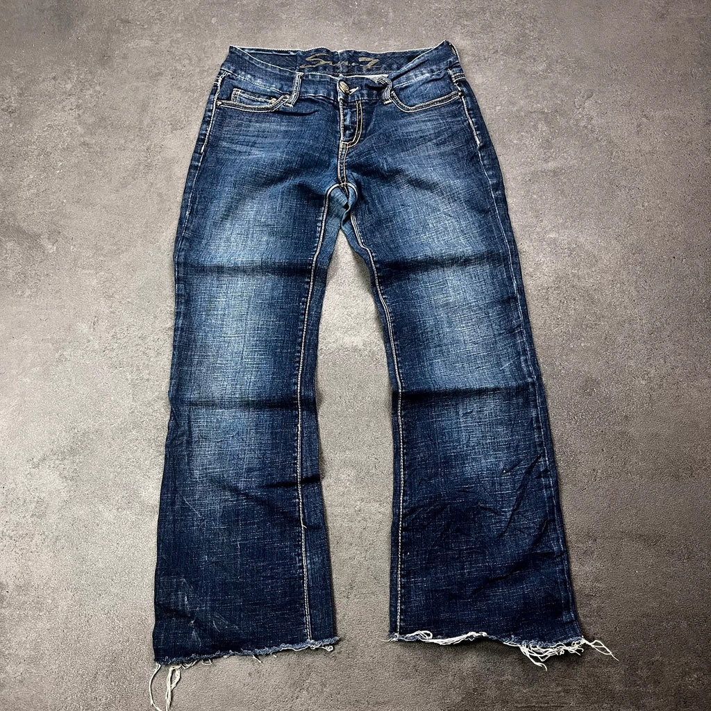 Vintage Seven7 Jeans Damen Bootcut Gr. S Blau 2000s