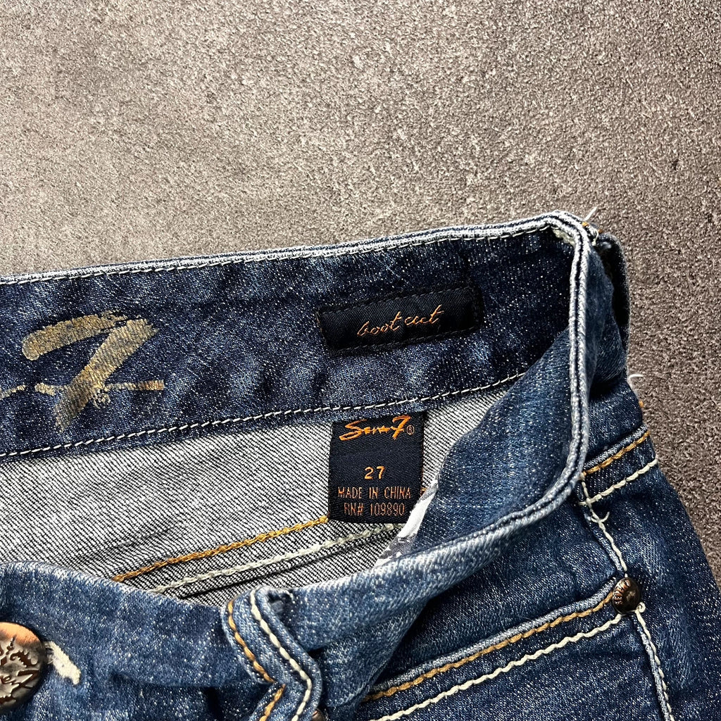 Vintage Seven7 Jeans Damen Bootcut Gr. S Blau 2000s