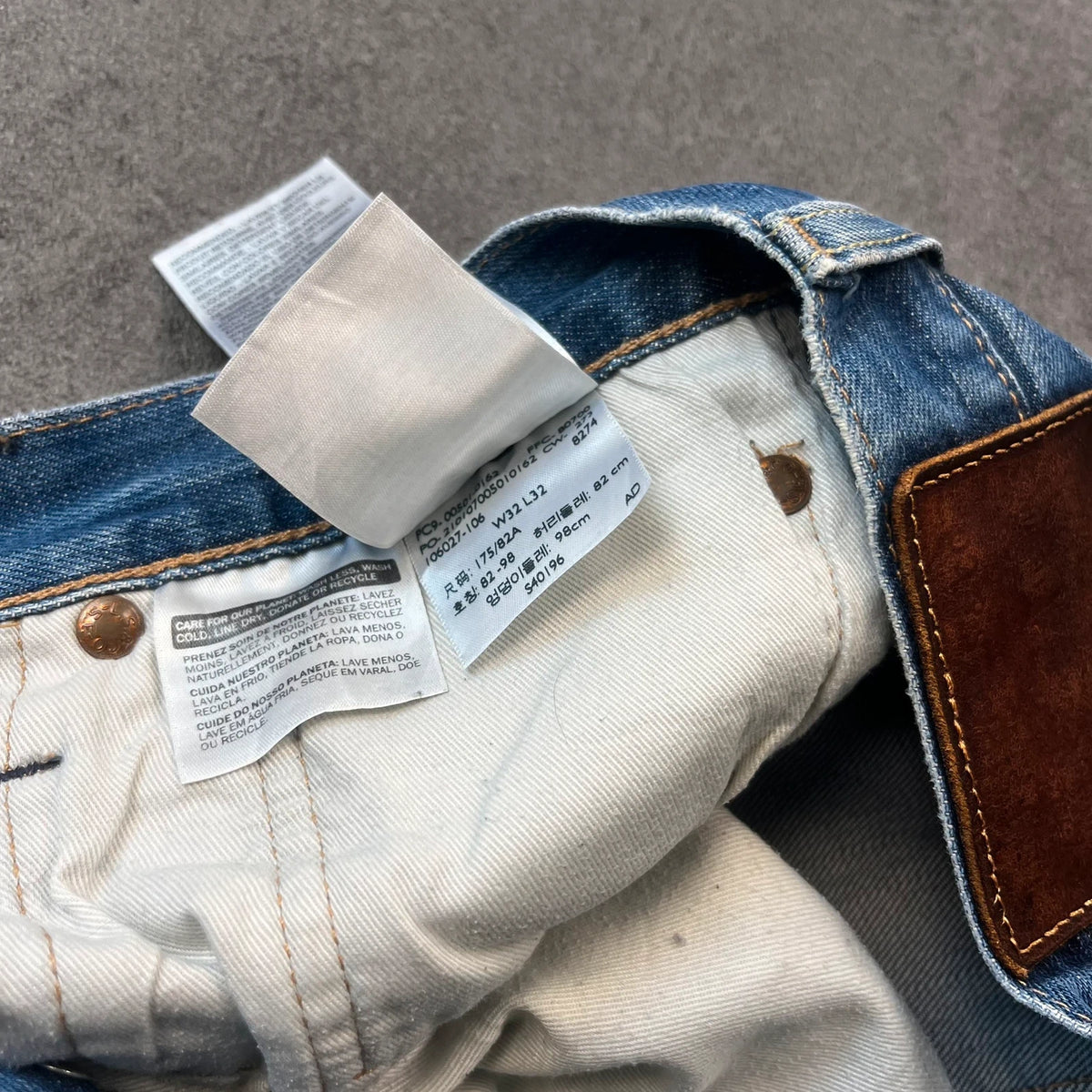 Vintage Levi's 501 Jeans Herren Straight W32 L32 Washed Blau 2000s