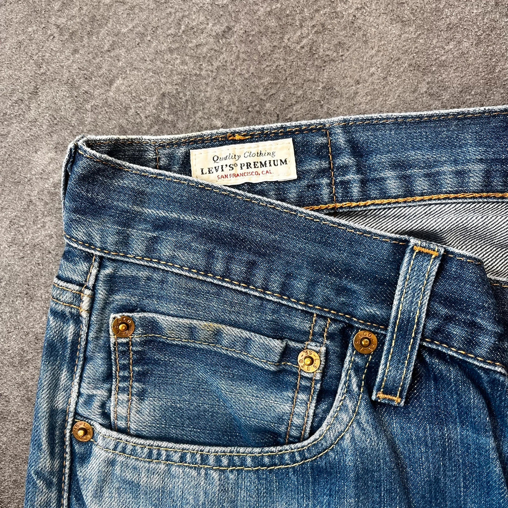 Vintage Levi's 501 Jeans Herren Straight W32 L32 Washed Blau 2000s