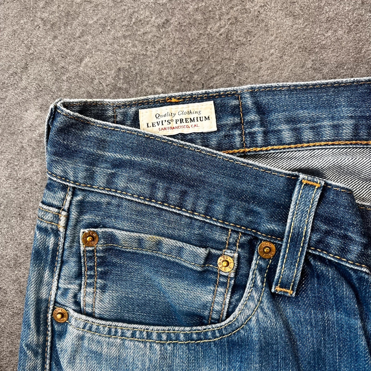 Vintage Levi's 501 Jeans Herren Straight W32 L32 Washed Blau 2000s