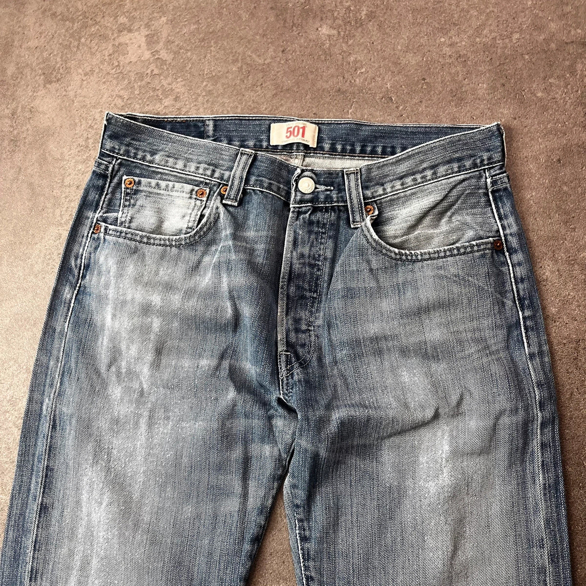Vintage Levi's 501 Jeans Herren Straight W32 L30 Washed Blau 2000s