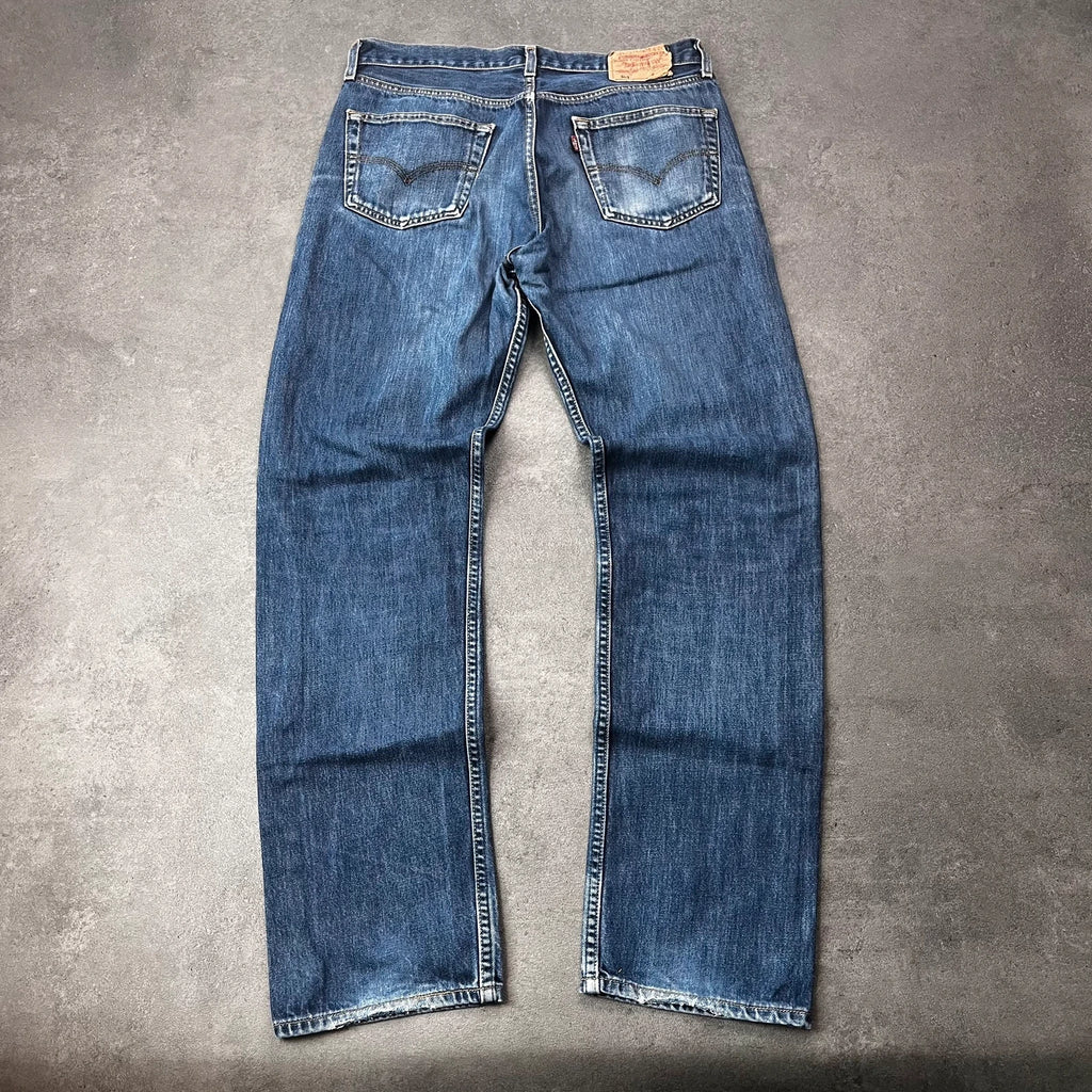 Vintage Levi's 501 Jeans Herren Straight W34 L34 Washed Blau 2000s