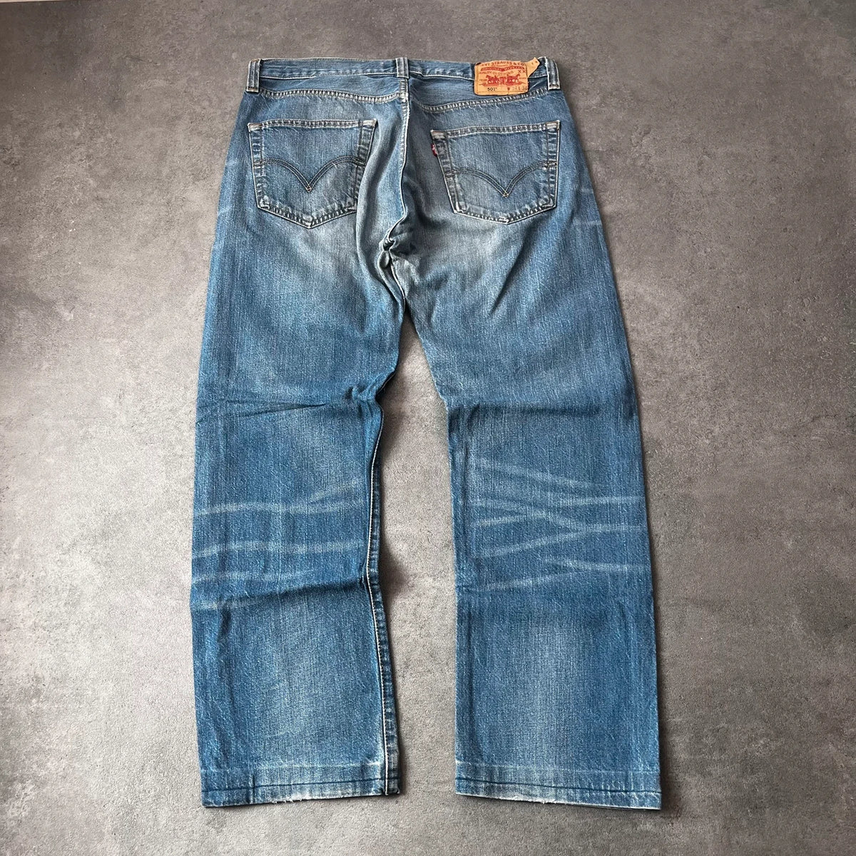 Vintage Levi's 501 Jeans Herren Straight W34 L30 Washed Blau 2000s