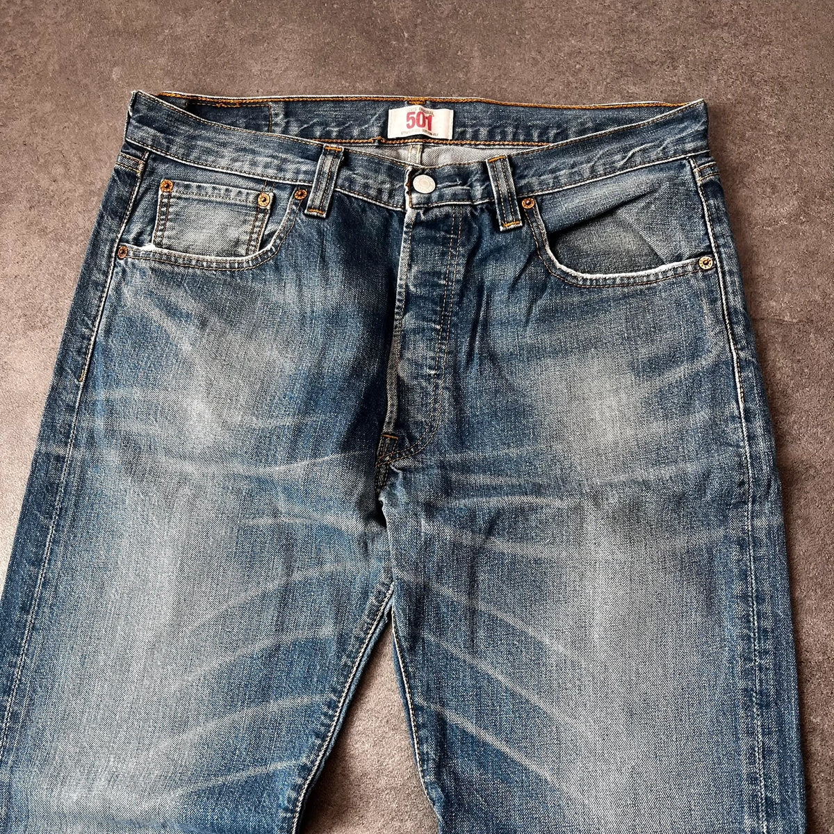Vintage Levi's 501 Jeans Herren Straight W34 L30 Washed Blau 2000s