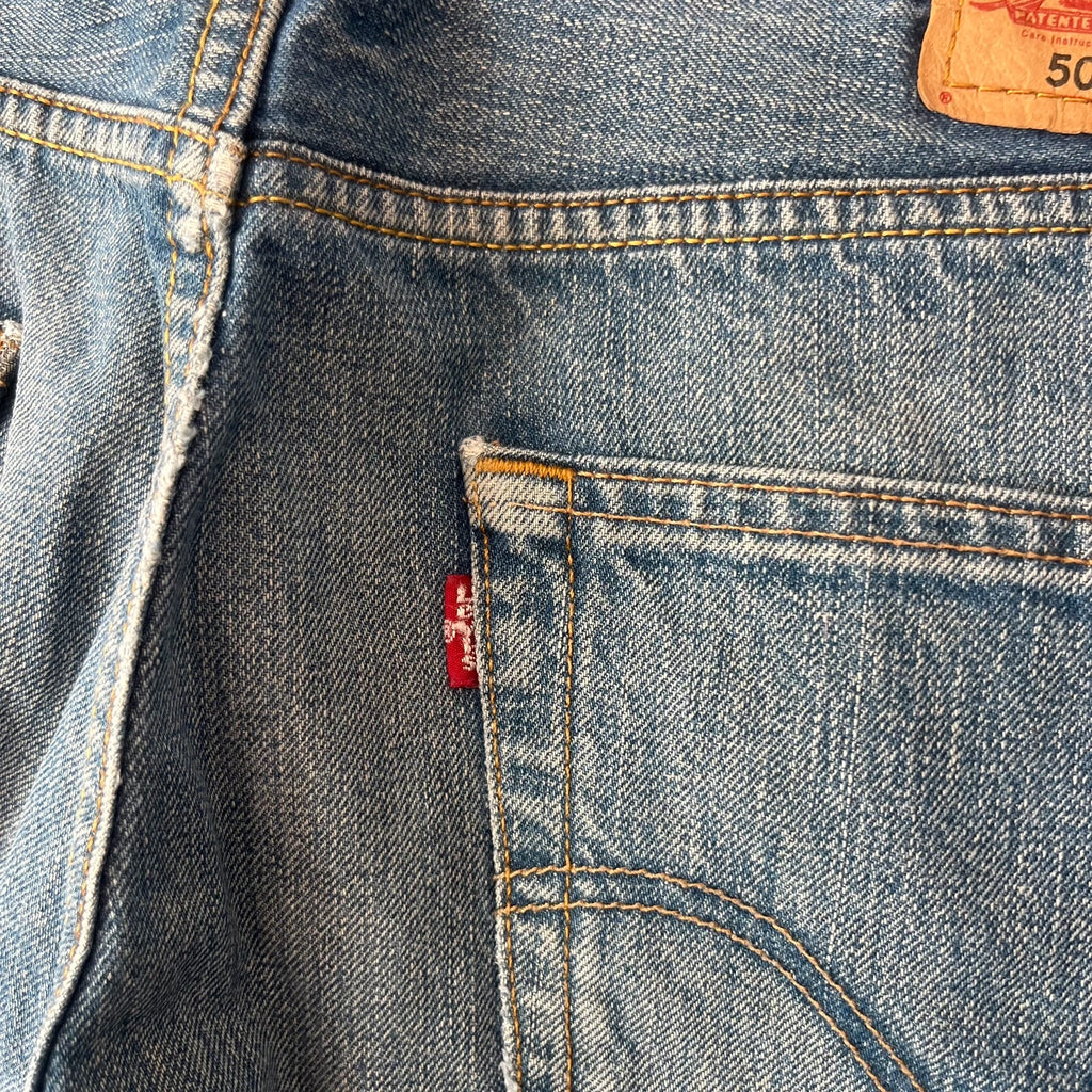 Vintage Levi's 501 Jeans Herren Straight W34 L30 Washed Blau 2000s