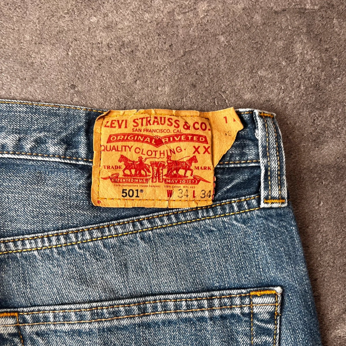 Vintage Levi's 501 Jeans Herren Straight W34 L30 Washed Blau 2000s