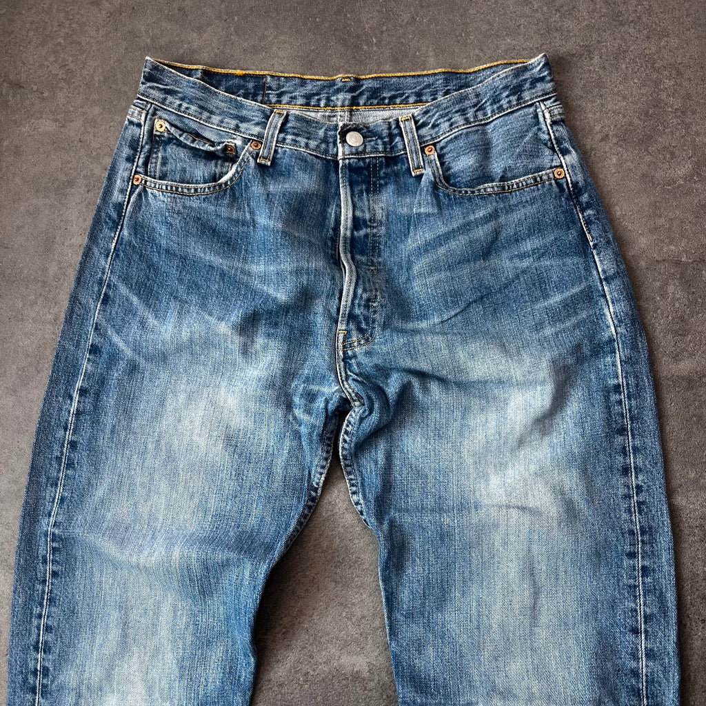 Vintage Levi's 501 Jeans Herren Straight W34 L34 Blau 2000s