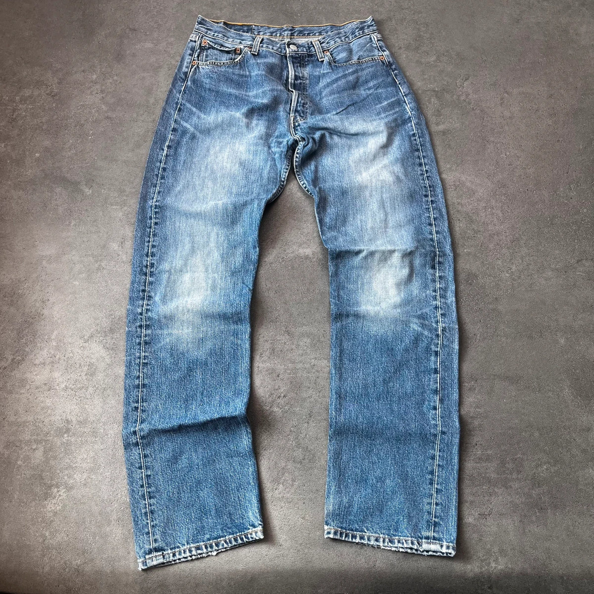 Vintage Levi's 501 Jeans Herren Straight W34 L34 Blau 2000s