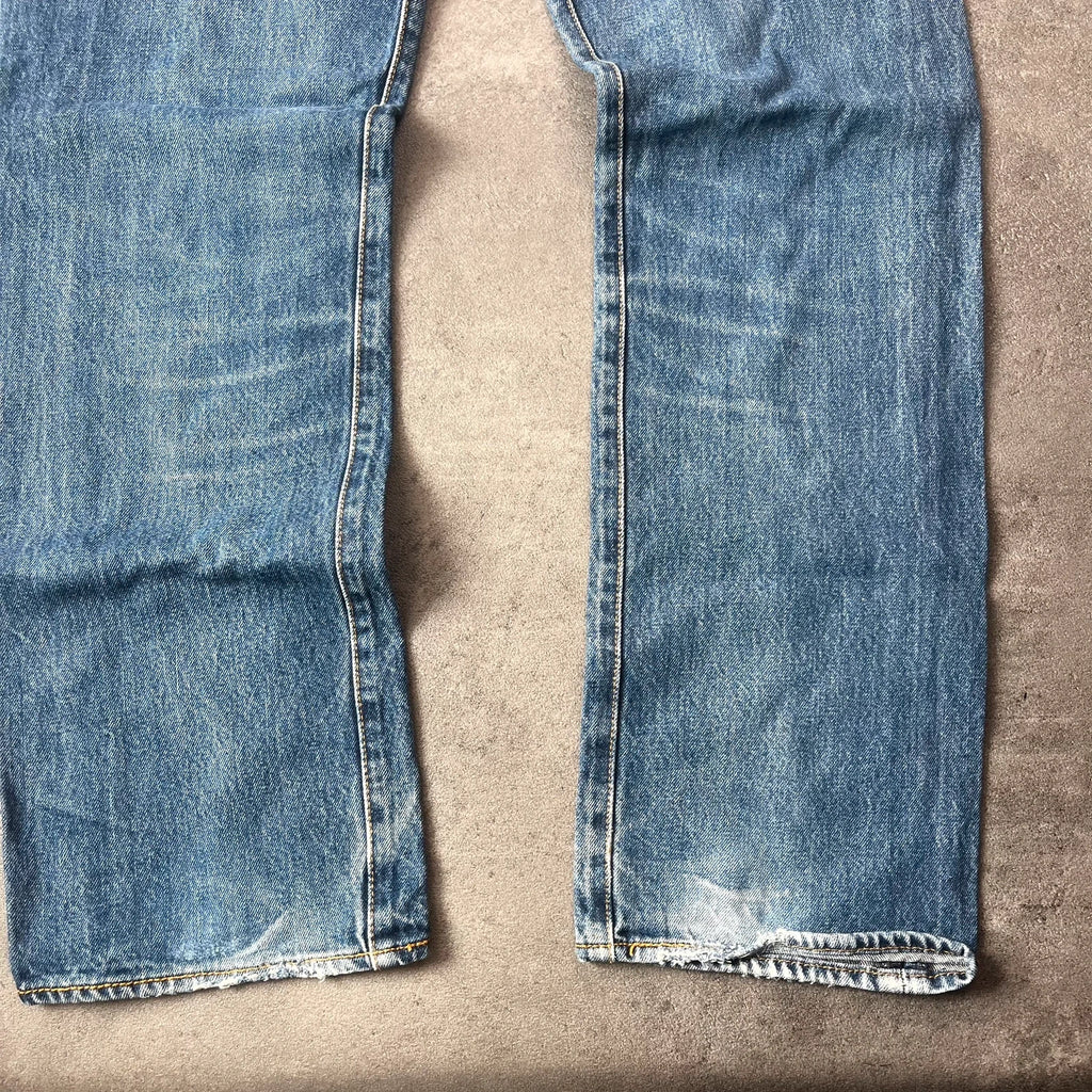 Vintage Levi's 501 Jeans Herren Straight W34 L32 Washed Blau 2000s