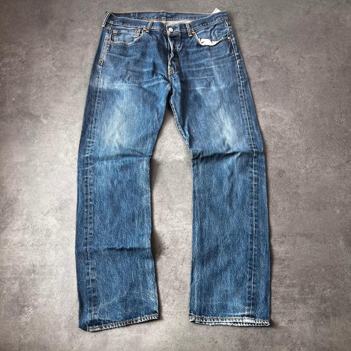 Vintage Levi's 501 Jeans Herren Straight W34 L32 Washed Blau 2000s