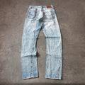 Vintage Levi's 501 Jeans Damen Straight W25 L32 Gr. XS Washed Hellblau 2000s