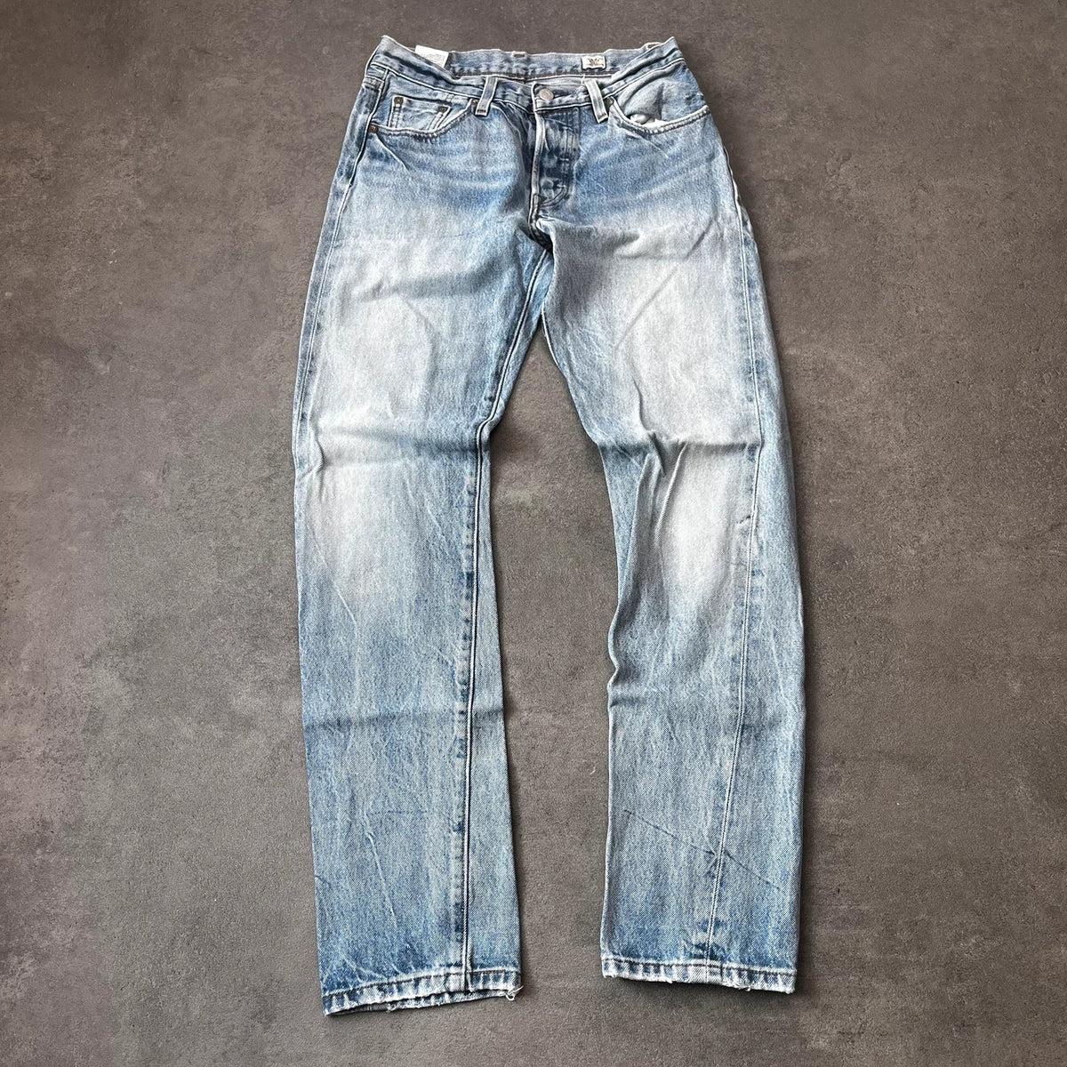 Vintage Levi's 501 Jeans Damen Straight W25 L32 Gr. XS Washed Hellblau 2000s