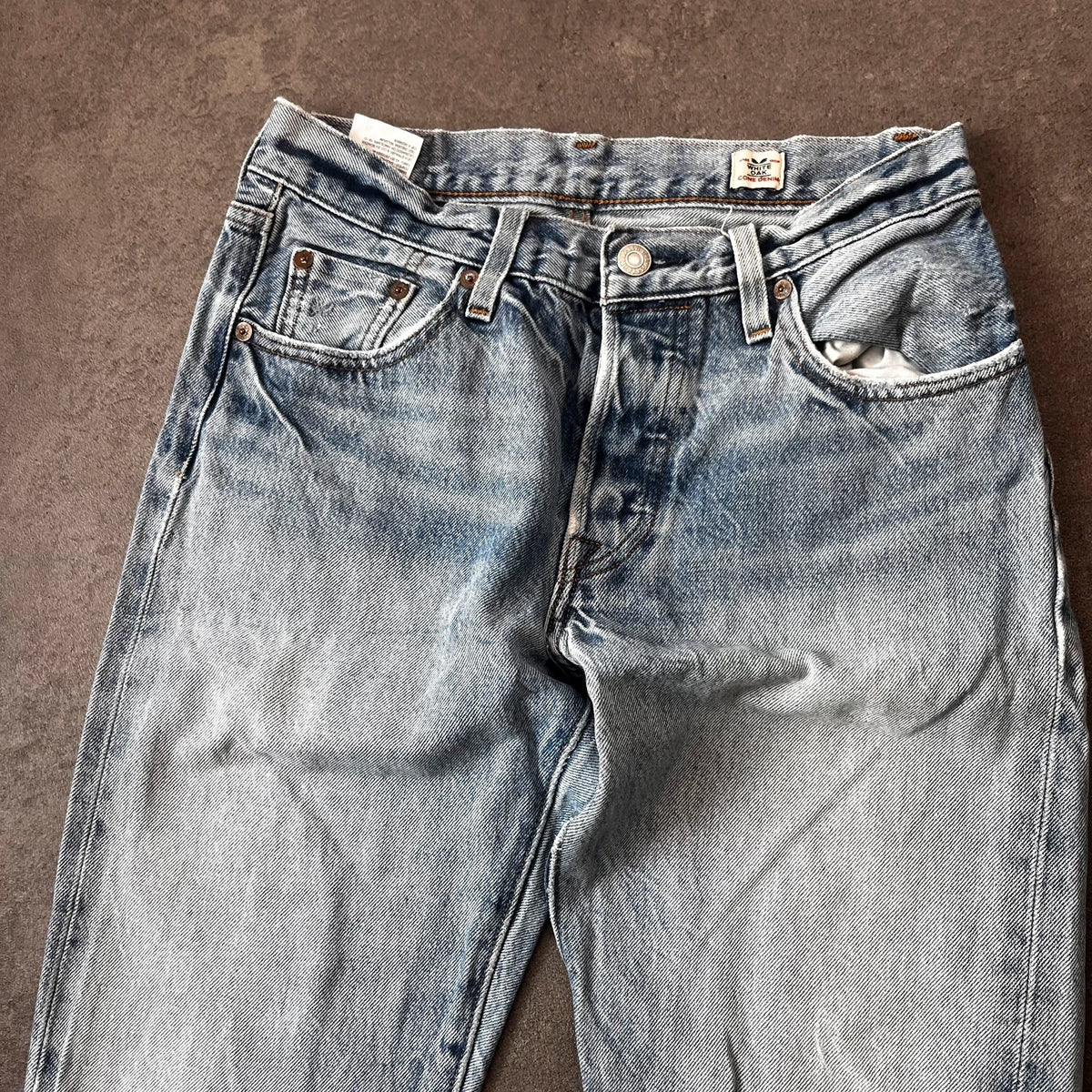 Vintage Levi's 501 Jeans Damen Straight W25 L32 Gr. XS Washed Hellblau 2000s