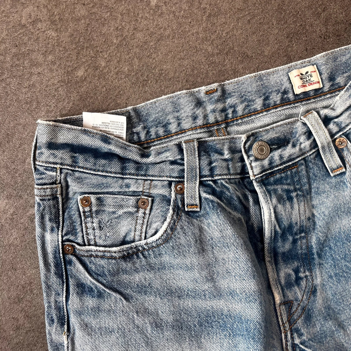 Vintage Levi's 501 Jeans Damen Straight W25 L32 Gr. XS Washed Hellblau 2000s