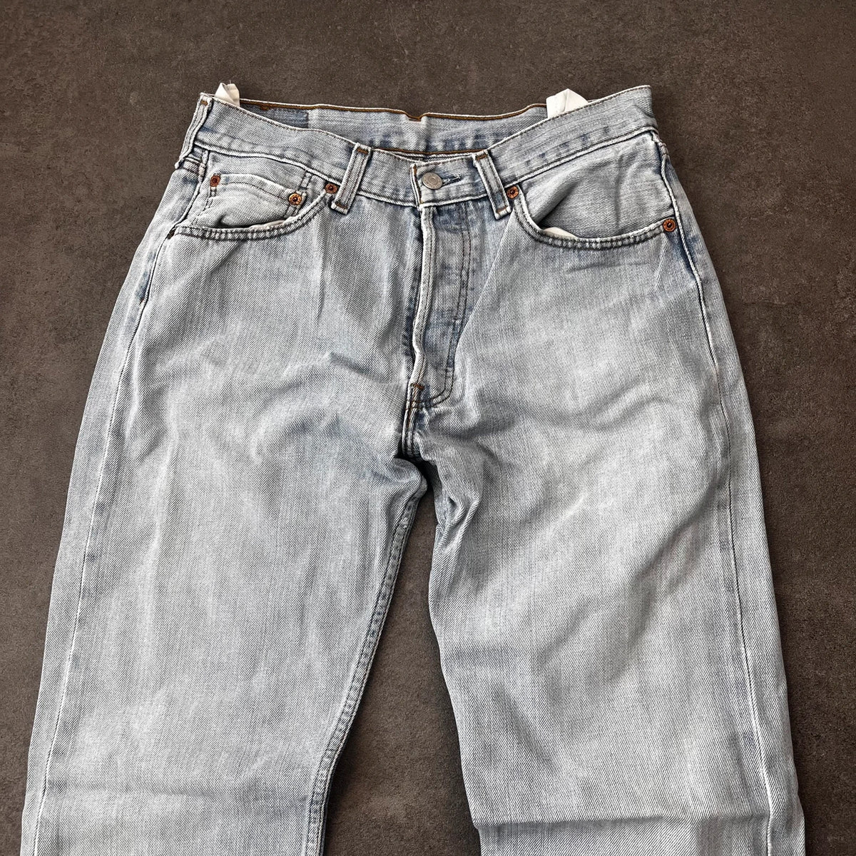 Vintage Levi's 501 Jeans Herren Straight W31 L32 Washed Hellblau 2000s