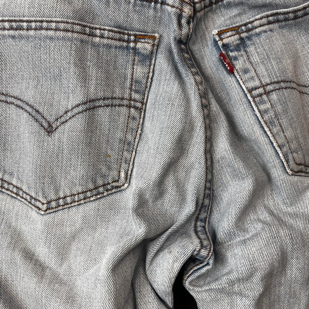 Vintage Levi's 501 Jeans Herren Straight W31 L32 Washed Hellblau 2000s