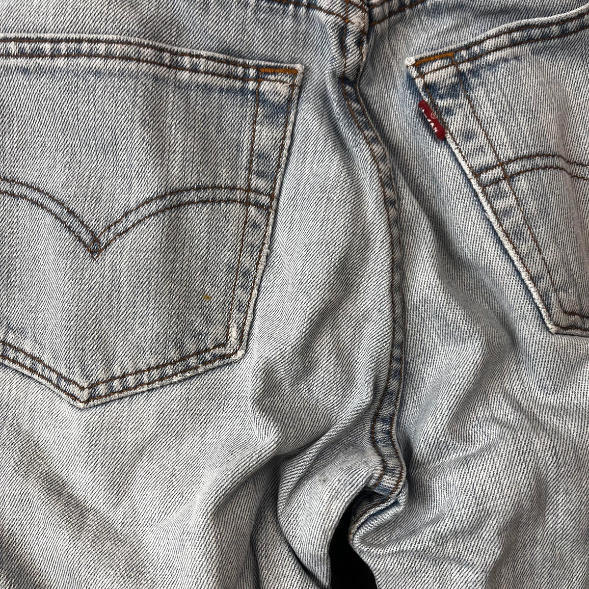 Vintage Levi's 501 Jeans Herren Straight W31 L32 Washed Hellblau 2000s